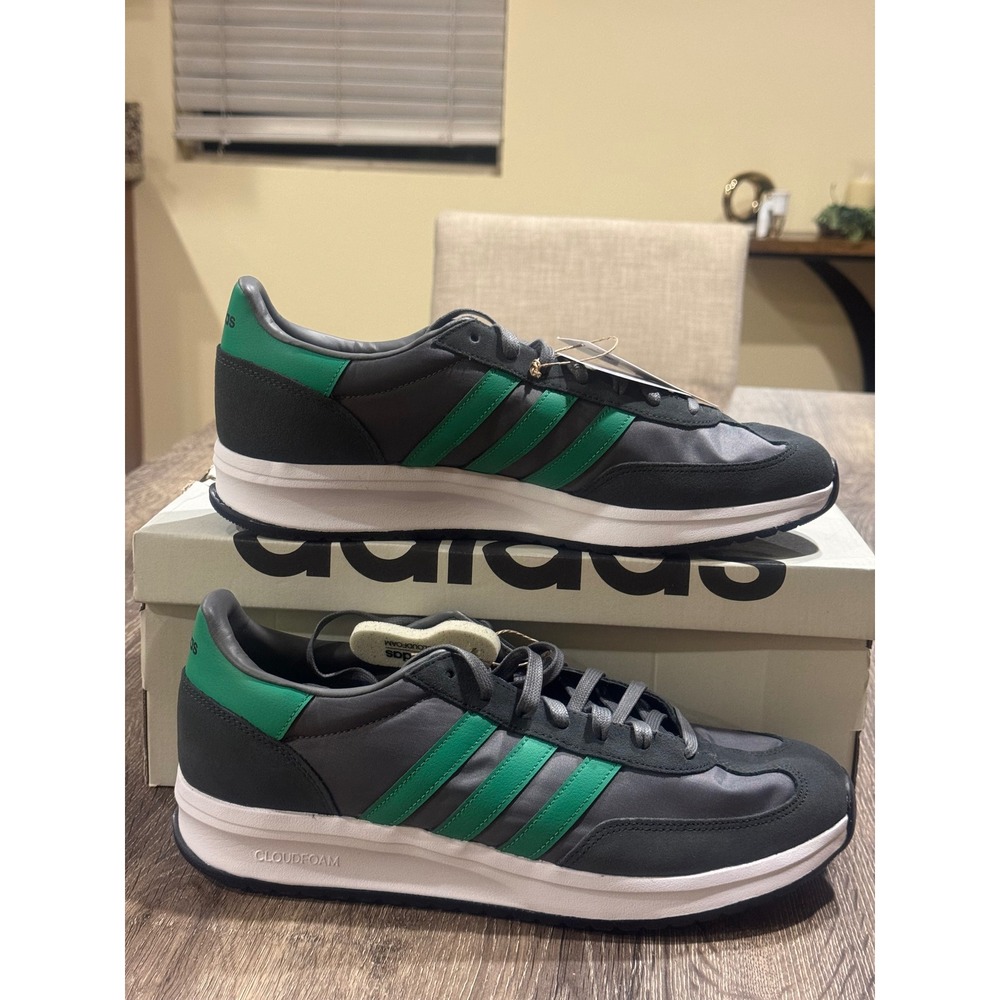 Adidas Run 70s 2.0 Mens Shoes Carbon Court Green Grey JI4921 Size 11.5 NEW